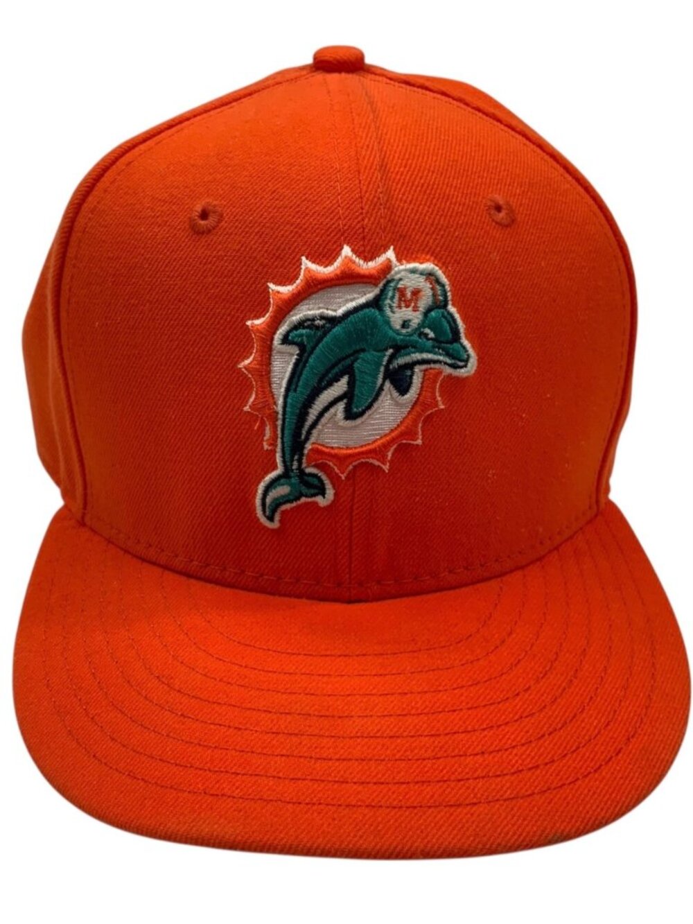 Miami Dolphins New Era 59Fifty Fitted Hat Cap 7 3/4 Orange NFL